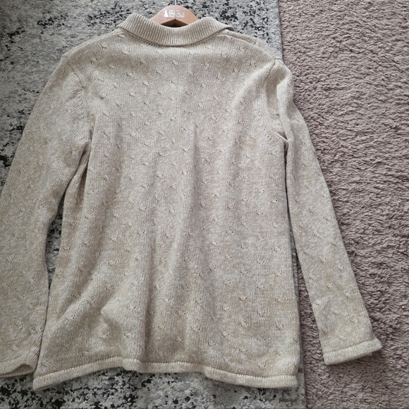 Vintage Designers Originals Studio Knit Collar Zip Cardigan Sweater Womens L - Picture 8 of 8